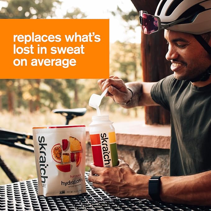 Skratch Labs Hydration Powder | Sport Drink Mix | Electrolytes Powder for Exercise, Endurance, and Performance | Fruit Punch | 20 Servings | Non-GMO, Vegan, Kosher