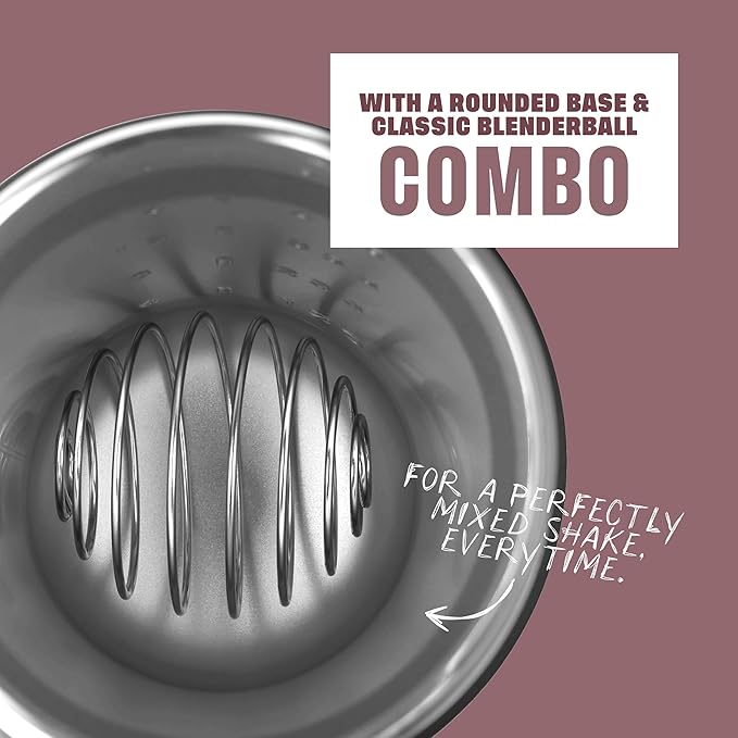 BlenderBottle Strada Sleek Shaker Cup Insulated Stainless Steel Water Bottle with Wire Whisk, 25-Ounce, Red/Tan (Sahara Sunset)