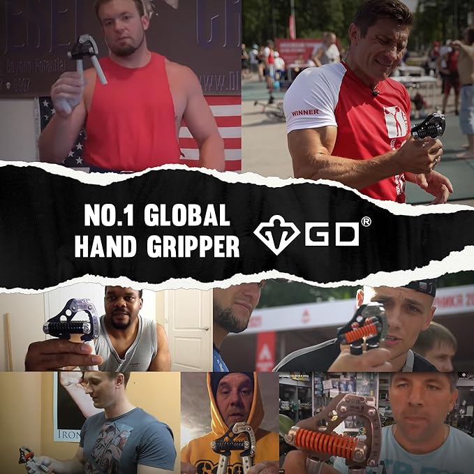 GD IRON GRIP Grip Strength Trainer Adjustable Hand Gripper Strengthener Hand Grip Exerciser Wrist Strengtheners Silent & Durable – Forearm, Finger & Hand Strength Training for Athletes, Climbers & Rehabilitation