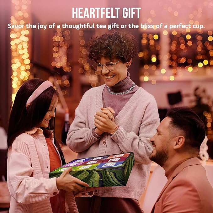 FreshDrinkUS, Premium 90 Tea Bags Sampler Assortment, 9 Different Flavors, 100% Natural Ingredients, Perfect and Well Combination Tea Gift for Tea Lovers, Friends and Family. No Additives, No Gluten, No Sugar, Vegan