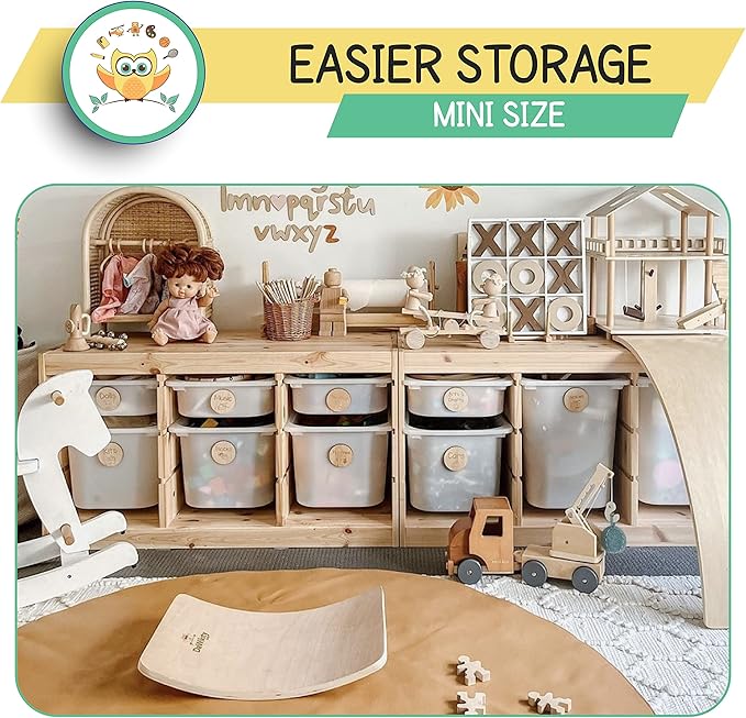 Balance Board - Wooden Wobble Board for Kids - Compact Balancing Trainer - Poplar Core - Eco-Coating - Sensory Motor Development - Core Strengthening - 17x12x3", Up to 480 lbs Capacity