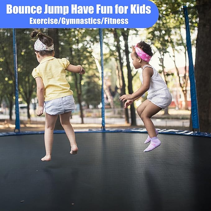 TRY & DO 10FT 12FT Trampoline for Kids and Adults - Outdoor Recreational Jump Bounce Trampoline with Enclosure Net and Ladder and Spring Pad - Family Fun Healthy Time