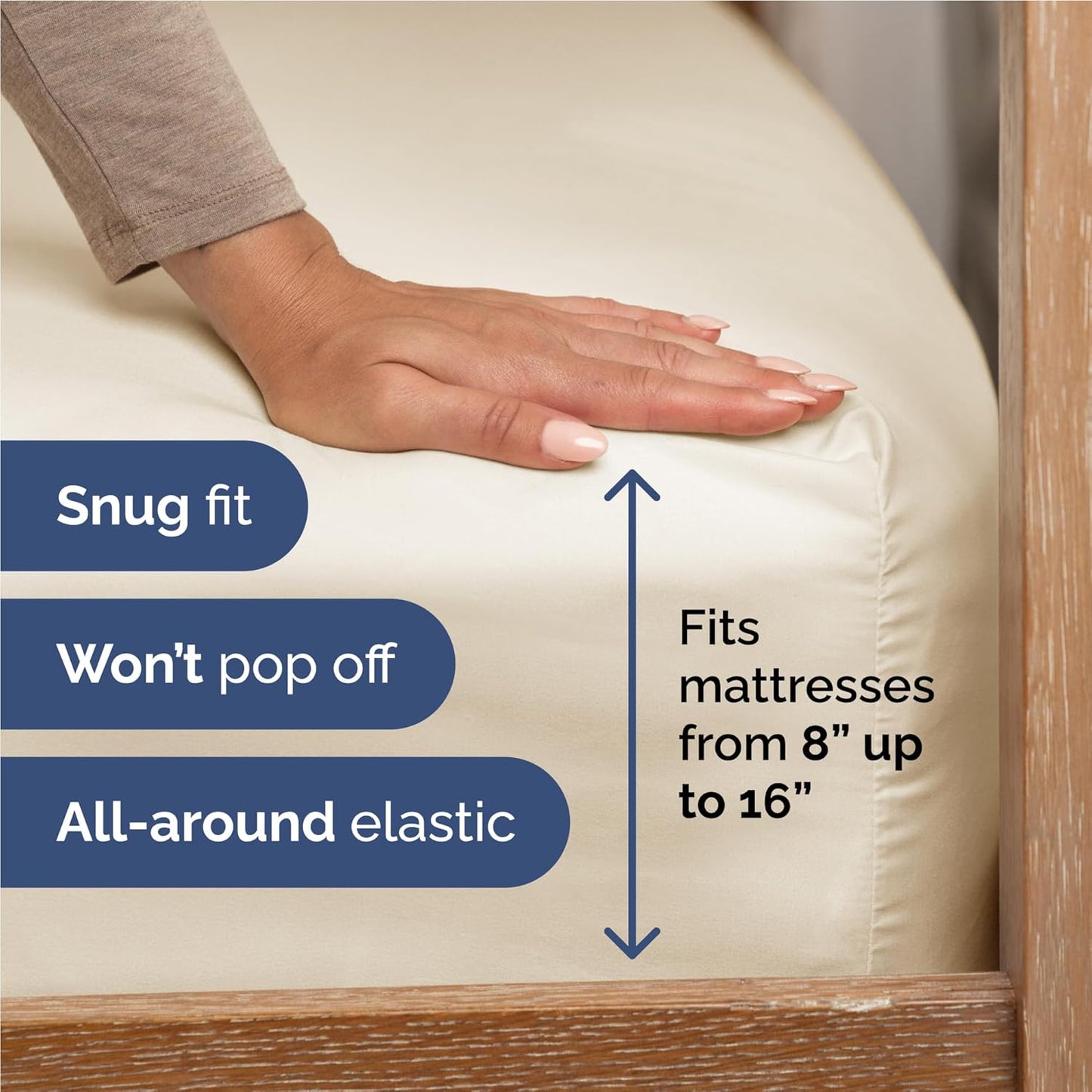 Full Size 4 Piece Sheet Set - Comfy Breathable & Cooling Bed Sheets Set - Hotel Luxury Bedding for Women, Men, Kids, Teens, Boys & Girls - Deep Pockets, Ultra-Soft, Wrinkle Free - Oeko-Tex - Off White