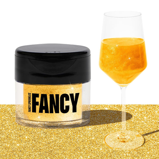 Fancy Sprinkles Fool's Gold Premium Edible Glitter, 100% Edible Glitter for Sparkling Food & Drinks No Taste or Texture (4gm)