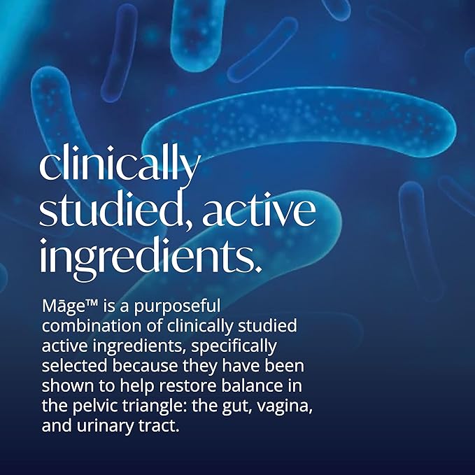 Māge by Solv Wellness Probiotic for Her, Daily Women’s Prebiotic and Probiotics Blend Nutritional Supplements for Digestive, Vaginal PH Balance, Urinary Tract Health Support, 30 Capsules