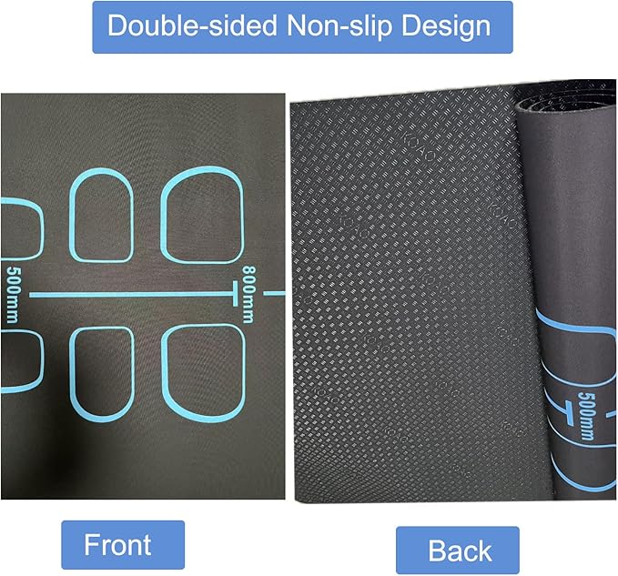 Non-Slip Workout Mat for Ab Roller Wheel, Exercise Mat with Storage Bag, 7mm Extra Thick Exercise Equipment Yoga Floor Mats Home & Gym Sound Insulation Protection Pads