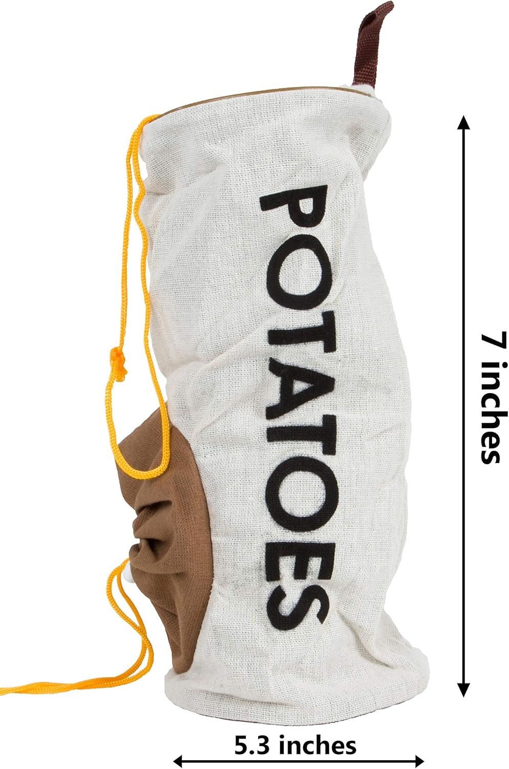 Fresh Fare Double Drawstring Potato Bag, Protects from Light and Delays Spoilage Sprout-Free Vegetable Storage Bag for Potatoes, 5lb Capacity, Beige