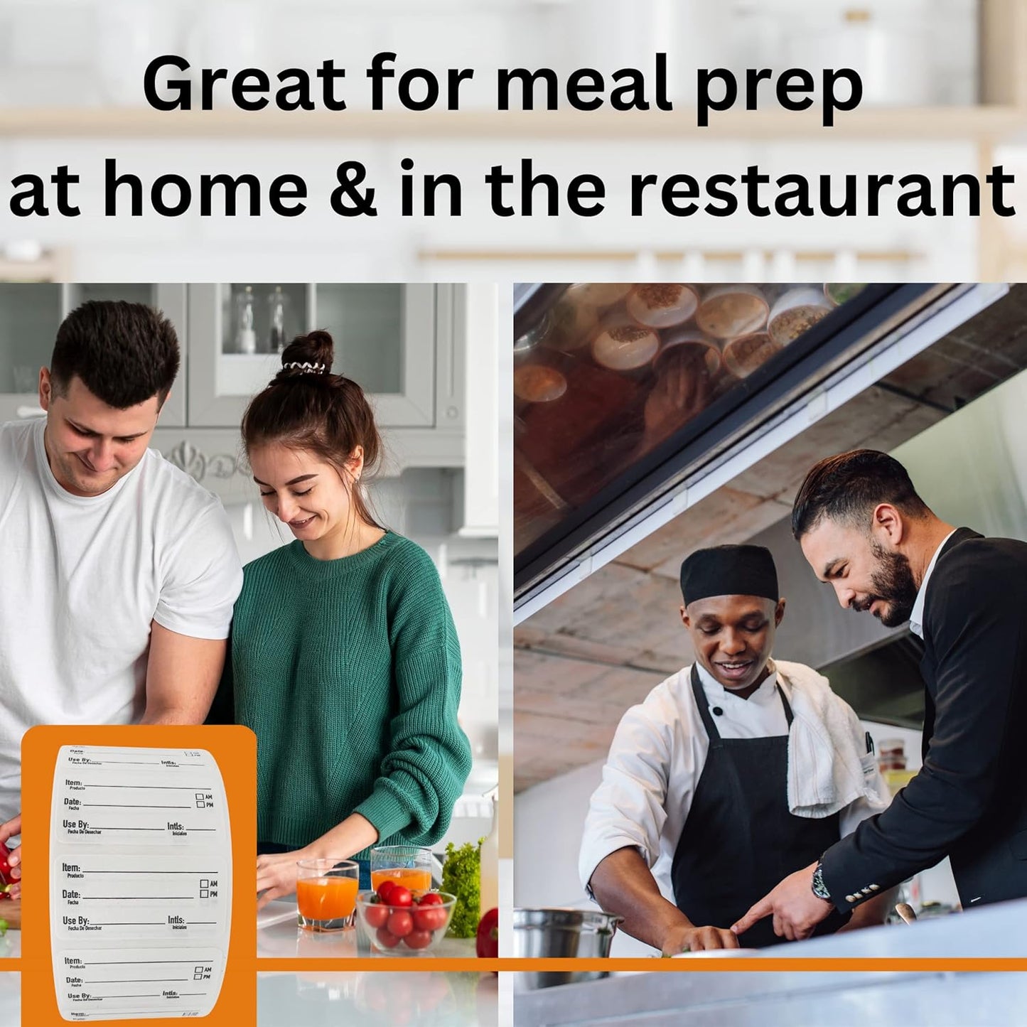 2x1 Dissolvable Food Labels, 250 Label Stickers, Bottle Labels for Storage Bins, Sticker Labels for Food containers, (250, Black)