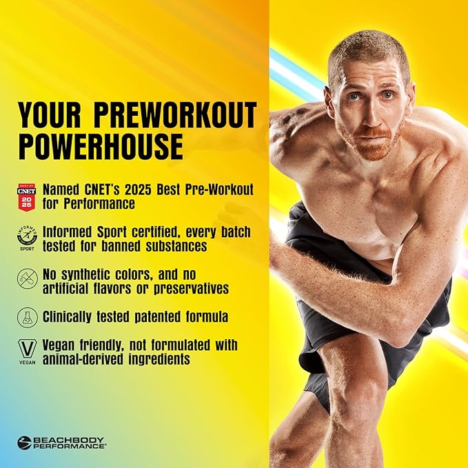 BODi Energize Pre Workout Powder - Beta-Alanine, Quercetin & Low-Dose Caffeine Formula for Enhanced Energy & Focus, Increase Energy & Endurance Supplement, Lemon Flavored, 40 Servings