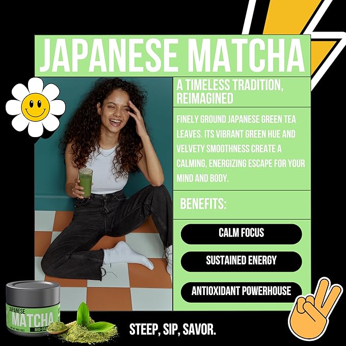 Revival Tea Company Japanese Matcha Powder - Green Tea Blend for Ceremonial Matcha Teas and Lattes - 1 Ounce