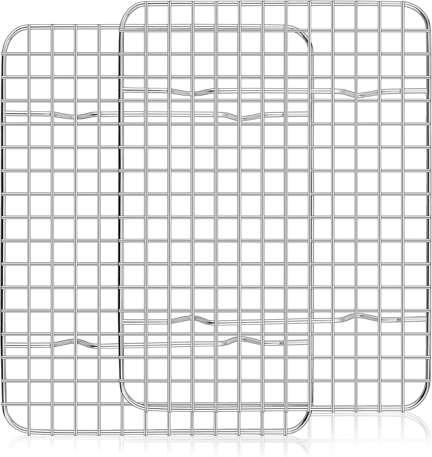 Homikit 2 Pack Cooling Rack Set, 12" x 9" Stainless Steel Baking Rack for Bacon Bread Pizza, Metal Wire Oven Racks for Cooking Roasting Fit Quarter Sheet Pan, Rust Free & Dishwasher Safe