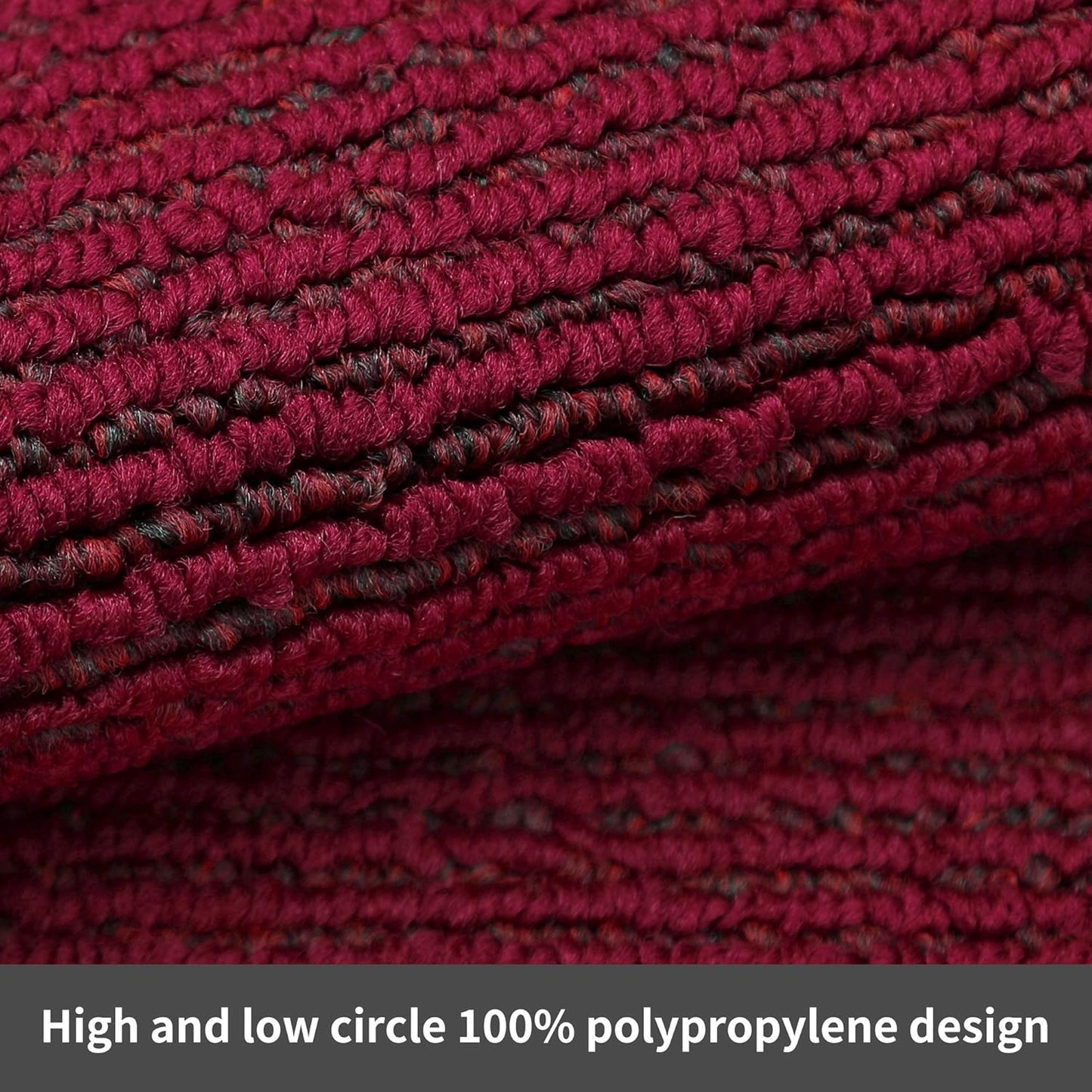 COSY HOMEER 24x35 Inch/24X60 Inch Kitchen Rug Mats Made of 100% Polypropylene Strip TPR Backing 2 Pieces Soft Kitchen Mat Specialized in Anti Slippery and Machine Washable,Red