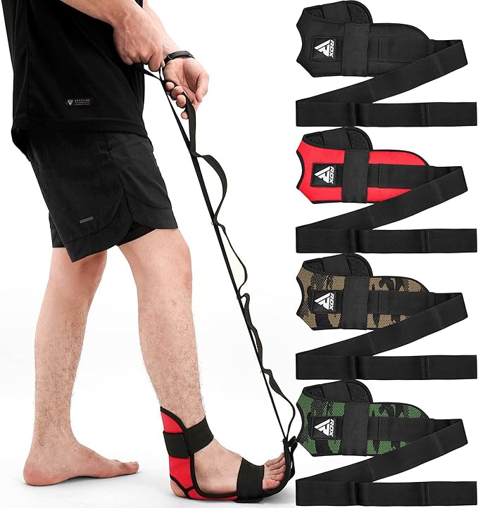 RDX Yoga Stretching Strap, Ankle Ligament Stretcher Belt with Loops Ligament Stretch Band, Fitness Leg Stretcher for Plantar Fasciitis, Foot Stretch Assist for Hamstring, Flexibility Exercise