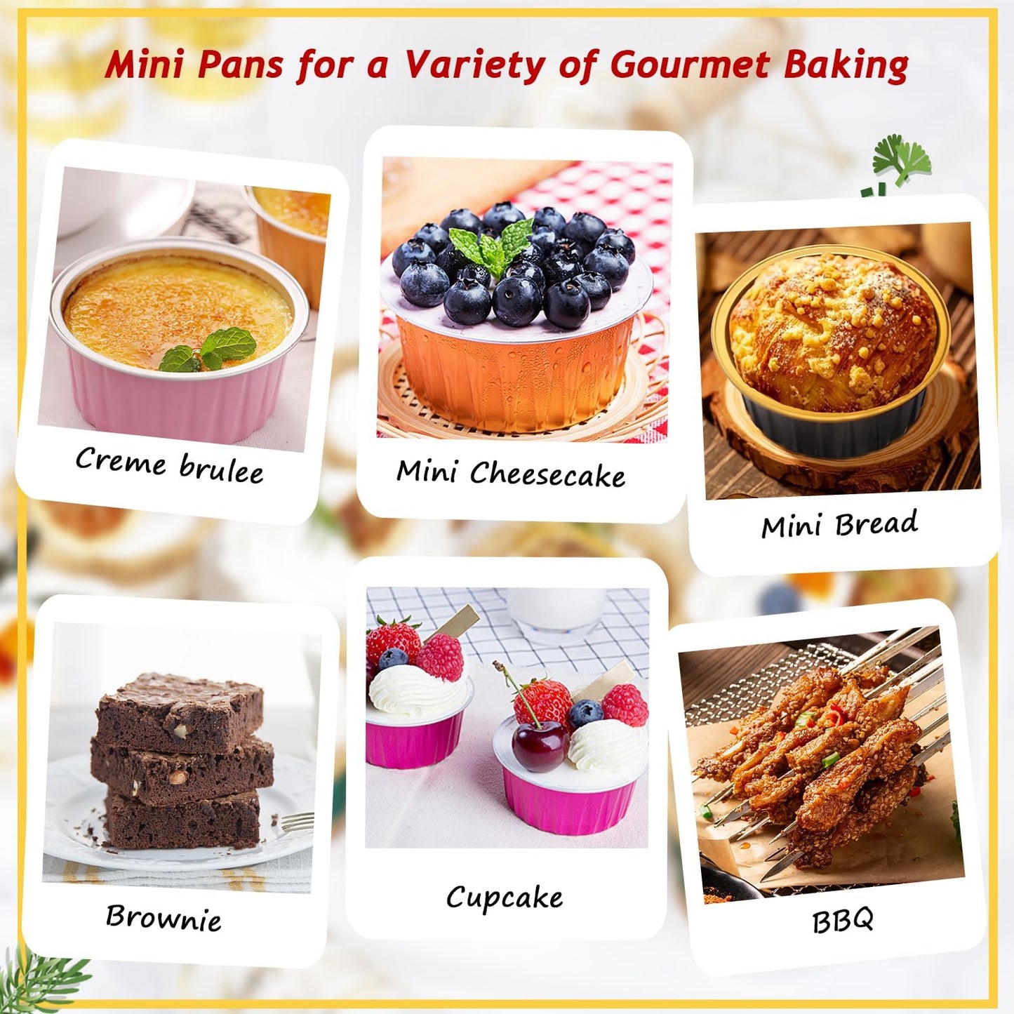 LNYZQUS 5oz Mini Cake Baking Pans with Lids 100 Pack, Disposable Mini Aluminum Cupcake Pan Muffin Cups, Small Cake Baking Cups Muffin Tin Cupcake Liners Containers for Custard Creme Brulee-Black