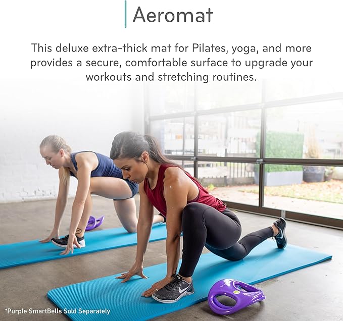 Balanced Body Aeromat Pilates and Yoga Mat for Floor Exercise, Extra-Thick Floor Workout Mat for Pilates or Yoga Exercises and Workouts, Studio or Home Gym Mat