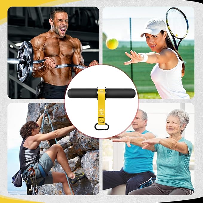 FitBeast Forearm Strengthener & Forearm Exerciser, Wrist Roller with Thicker Handle, Forearm Strength Trainer with Adjustable Strap - Ideal for Grip Strength, Muscle Building, Rehabilitation