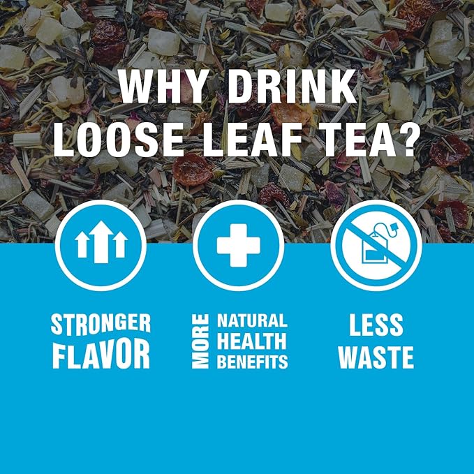 Tiesta Tea - Cantaloupe Cascade Tea, Loose Leaf, Fresh Melon White Tea, Premium Low Caffeine Tea Blend, Make Hot or Iced & Up to 200 Cups, 16 oz Resealable Bulk Pouch