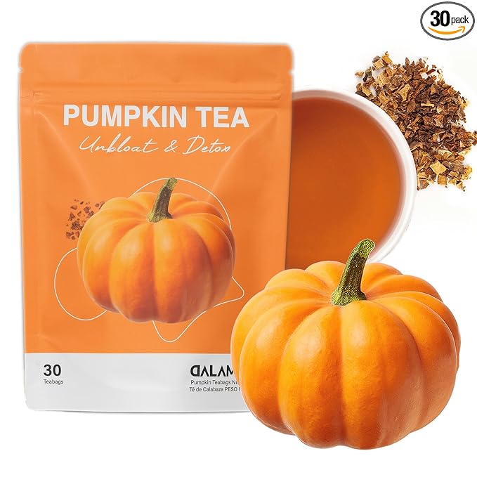 DALAMHARI Pumpkin Tea | 30T | Pumpkin Puree Chupa Panza 3 Ballerina tea Hey Girl Smooth Move Te Divina Pinalim Tea Decaf Tea Bags Flat Tummy Jujube Dates Dieters Bigelow Sweet Dreams Positive Energy