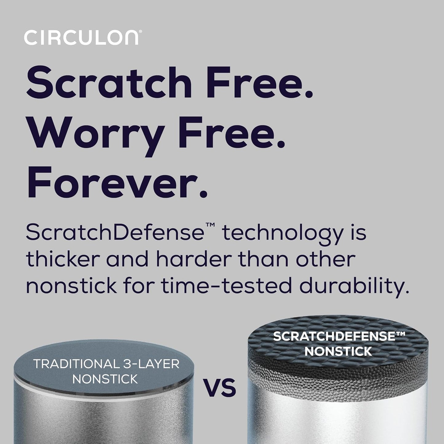 Circulon C1 Series Clad Stainless Steel with ScratchDefense Technology Cookware Nonstick Induction Frying Pan/Skillet, Metal Utensil Safe, 10 Inch Fry Pan - Polished Stainless Steel