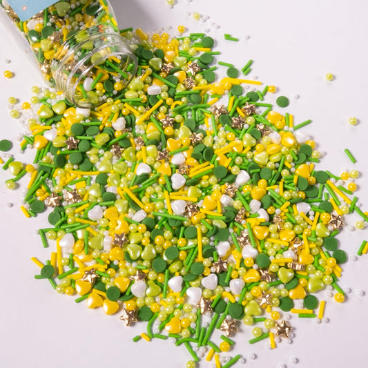 Cobakey Easter Sprinkles for Cookies 4.23 Ounce Spring Sprinkles for Baking Gold Star Edible Heart Perfect for Easter Cake Decorations, Baking, Ice Cream, Cookies, Cupcake Topper