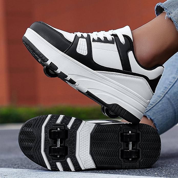 Roller Skate Shoes for Kids Girls Boys Detachable Wheeled Fashion Sneakers