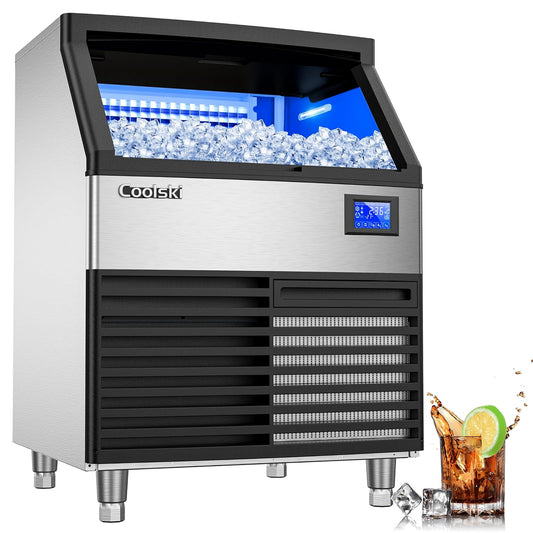 Commercial Ice Maker Machine 360LBS/Day, 26’’ Under Counter Ice Maker with 700W SECOP Compressor/Large Storage Capacity, ETL Approved Ice Machine for Bars/Home