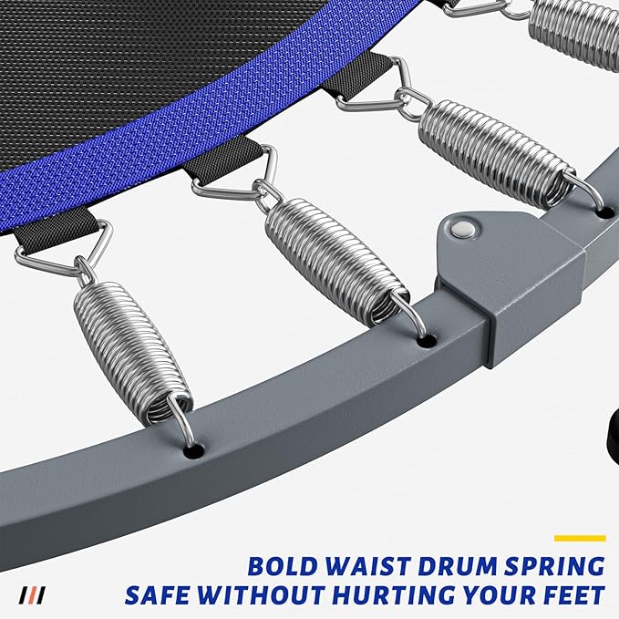 CLORIS 40in Folding Trampoline Mini Trampoline Rebounder Trampoline for Adults Fitness Trampoline with Adjustable Foam Handle, with safty Padded Cover Best Gift for Kids/Adult