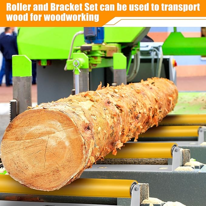 Therwen Boat Trailer Roller with Bracket Set Conveyor Rollers 1.5" Diameter Kayak Roller Metal Roller with Bracket for Transporting Raft Industrial Use