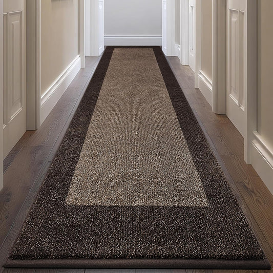 Machine Washable Runner Rug 32" x 120", Non Slip Kitchen Mat for Floor, Absorbent Entryway Rug for Kitchen, Bedroom, Living Room, Hallway, Door (Roll Packing)