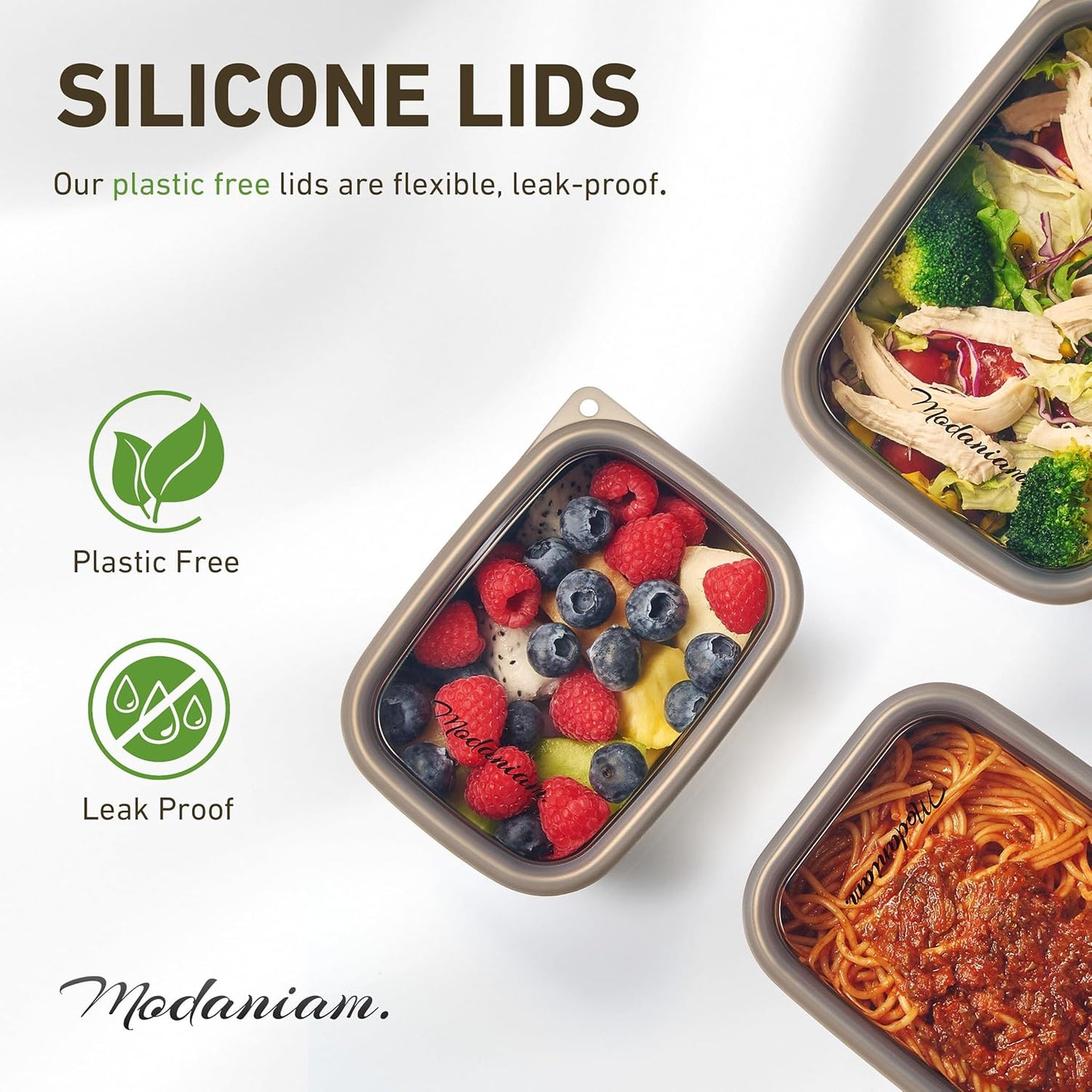 Flexibento - Stainless Steel Nesting Lunch Containers with clear Silicone Lids, Leak Proof & Dishwasher Safe|Set -20,30, 40 OZ| Bento Box | Meal prep|Metal lunch Box for adults