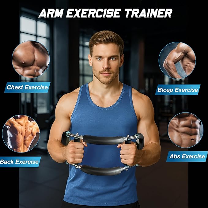 Twister Arm Trainer – Adjustable Forearm Strengthener – Exercise Equipment for Men & Women – Chest Workout Equipment – Portable Spring Resistance – Home Workout Suspension Trainer – 40-90lb