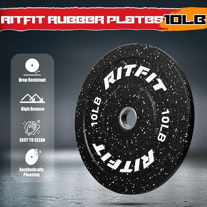 RitFit Adjustable Leg Press and Hack Squat Machine with Weight Plate Set, Professional Home Gym Equipment with Linear Bearings, Specialized for Complete Lower Body Workouts and Weight Storage Posts