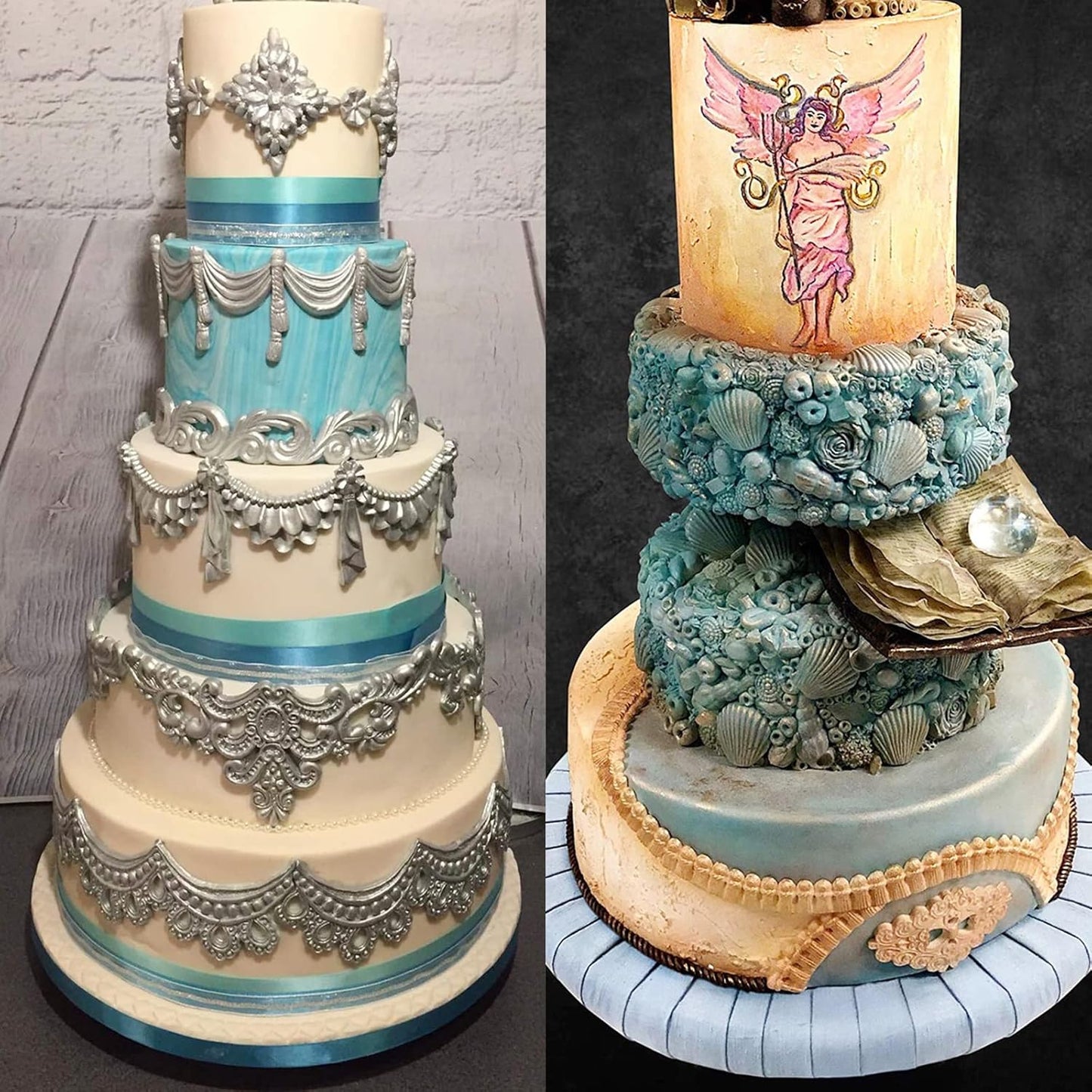 Macrame Tassel Cake Decoration Fondant Border Mold 3pcs, Curtain Chocolate Silicone Molds for Cake Decorating Candy Sugar Craft Flower Paste Cookies Marzipan Butter Gum Clay Resin Gypsum