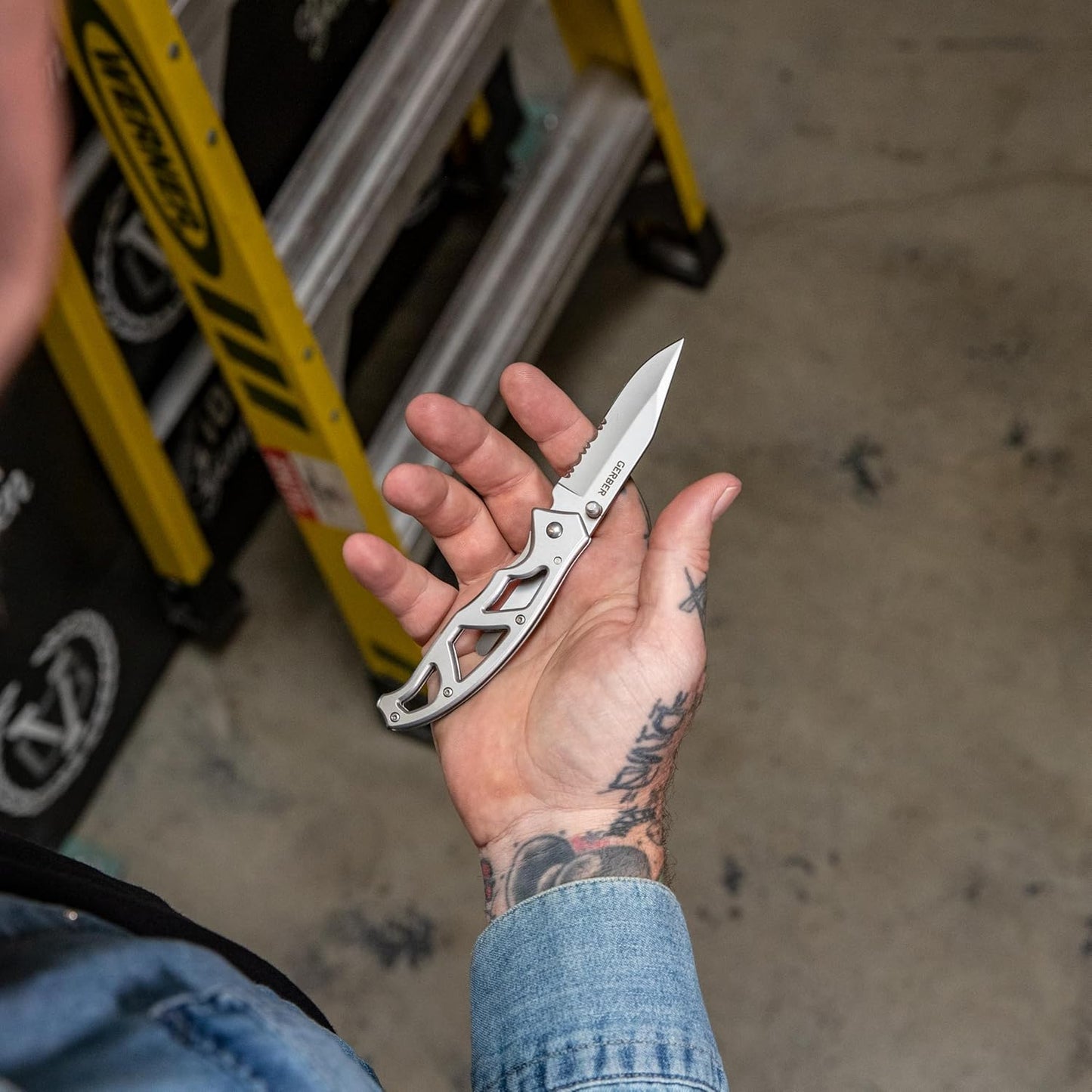 Gerber Gear Paraframe EDC Folding Pocket Knife with Safety Lock for Everyday Carry, Gifts for Men