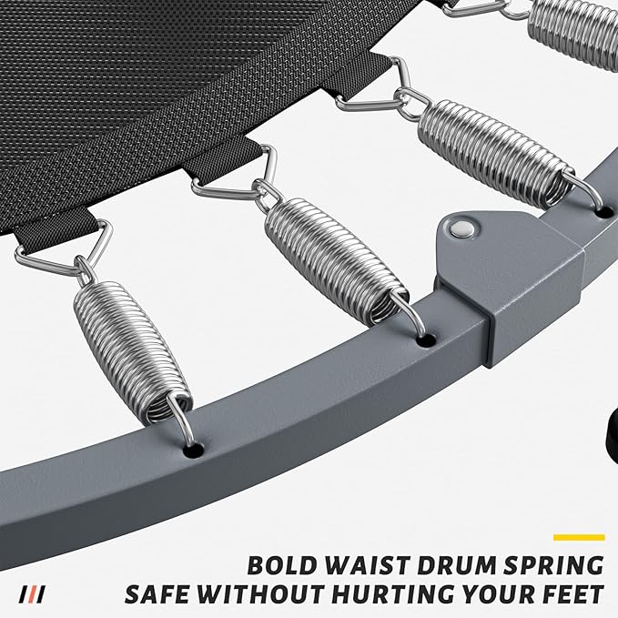 CLORIS 40in Folding Trampoline Mini Trampoline Rebounder Trampoline for Adults Fitness Trampoline with Adjustable Foam Handle, with safty Padded Cover Best Gift for Kids/Adult