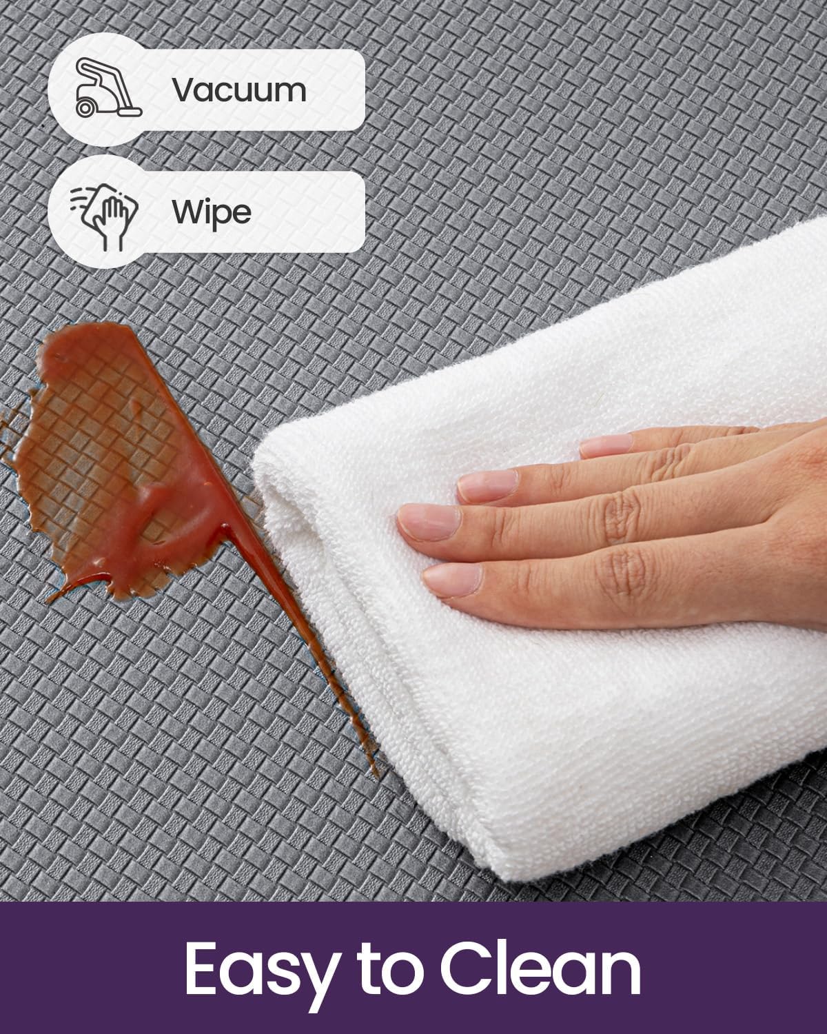 DEXI Kitchen Floor Mats Cushioned Anti Fatigue,17x59, Standing Runner Rug Waterproof, Comfort Memory Foam Padded for Front Sink Laundry, Grey