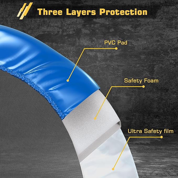 BCAN 38"/40''/48'' Foldable Mini Trampoline Fitness Trampoline with Safety Pad,Rebounder Exercise Trampoline for Adults Indoor/Garden Workout,Max Load 300lbs/440lbs