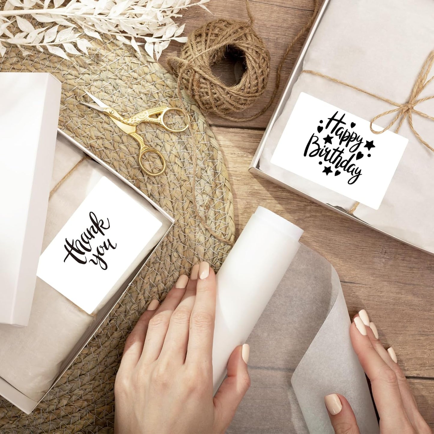 2x3 Inch White Thermal Labels, 200 Blank Stickers for Price, Barcode, Mailing, Name, DIY Custom Logo Design