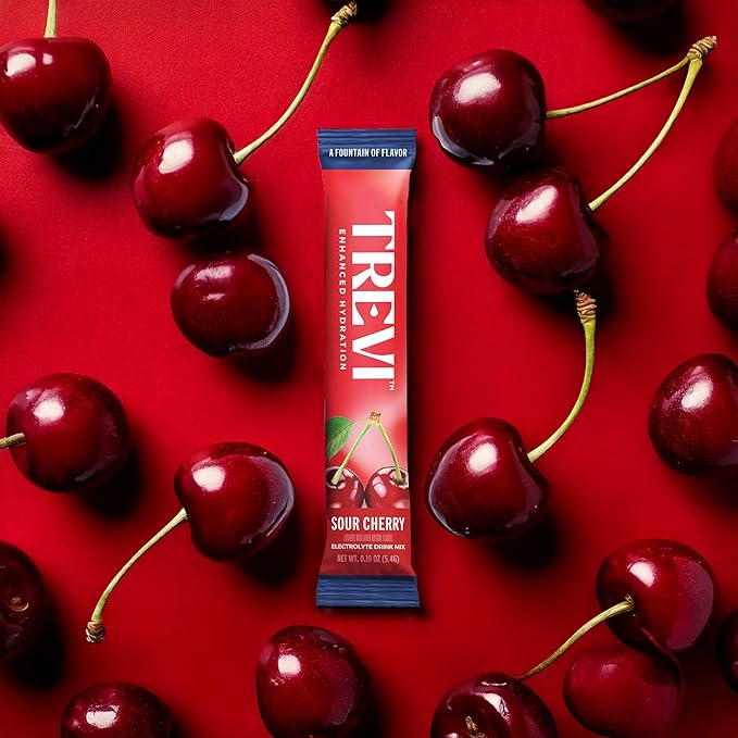 TREVI™ Sugar Free Electrolytes - Drink Mix Hydration Powder Packets - 28 Count - Sour Cherry