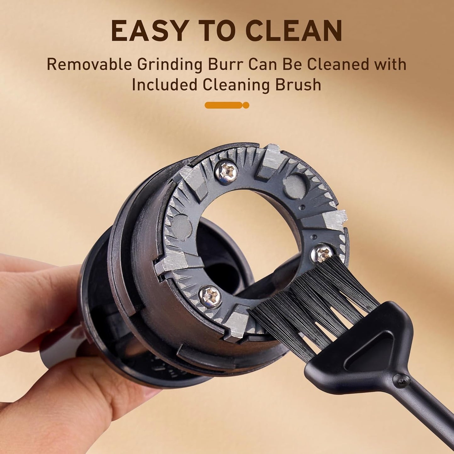 Coffee Grinder Electric Burr Coffee Bean Grinder for 2-12 Cups, Adjustable Burr Mill for 14 Grinding Settings, Stainless Steel