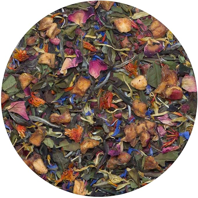 Tiesta Tea Pomegranatopia – Premium Loose Leaf Mixed-Berry Pomegranate White Tea | Low-Caffeine Blend | Hot & Iced | 8oz Resealable Pouch | Brews Up to 200 Cups