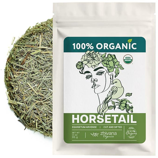 Organic Horsetail (4 oz.) (Equisetum arvense) – Loose Dried Herb – Edible Grade for Tea, Infusions & Herbal Blends