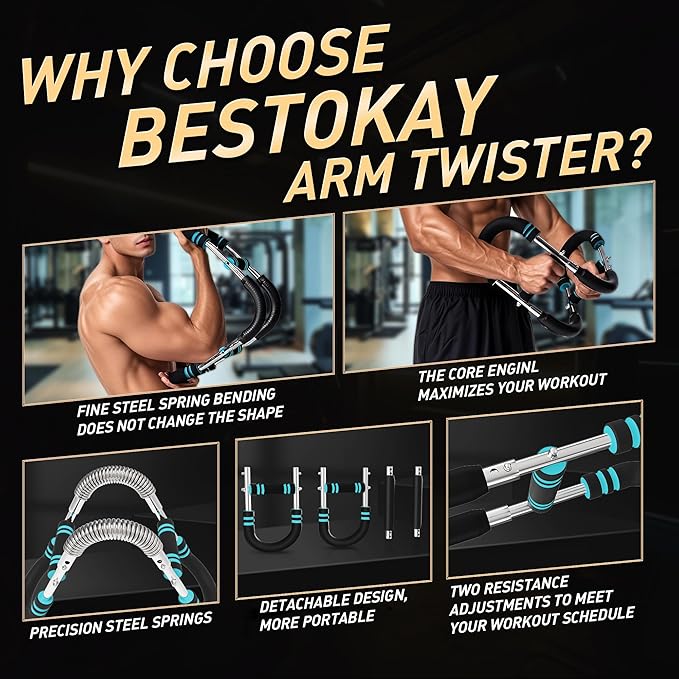 Twister Arm Trainer,Arm Trainer for Men,Chest Workout Equipment,Arm Strength Trainer,Arm Workout Equipment,Chest Exerciser for Men,Arm Twister Exerciser,Upper Body Workout Equipment