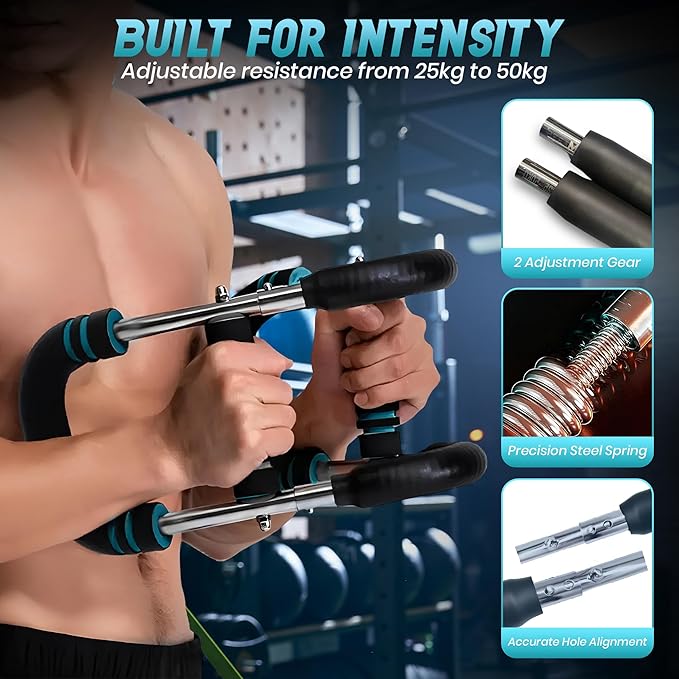 Premium Twister Arm Trainer (55–110 lbs) with Forearm Strengthener (22–132 lbs) Adjustable Chest/Arm Workout Equipment 3- Levels Upper and Lower Body Excercise Machine for Strength Traininig