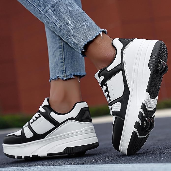 Roller Skate Shoes for Kids Girls Boys Detachable Wheeled Fashion Sneakers