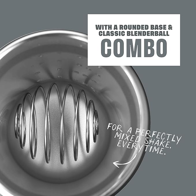 BlenderBottle Strada Sleek Shaker Cup Insulated Stainless Steel Water Bottle with Wire Whisk, 25-Ounce, (Green) Seaglass