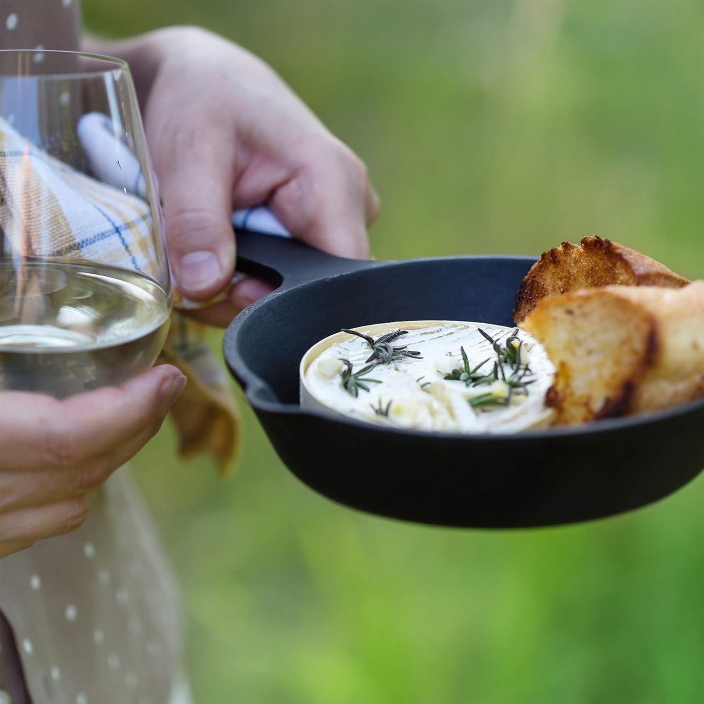 Frying Pans - Set of 3 Pre-Seasoned Cast Iron Skillets with 10-Inch, 8-Inch, and 6-Inch Sizes - Nonstick Camping Cookware by Home-Complete (Black)