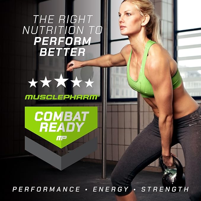 MusclePharm Combat Ready High Protein Shakes Ready to Drink, 40g Protein, 8g BCAAs, 8.7g Glutamine, 5g Fiber, No Added Sugar, Gluten Free, Salted Caramel, 17 Fl Oz (Pack of 12)