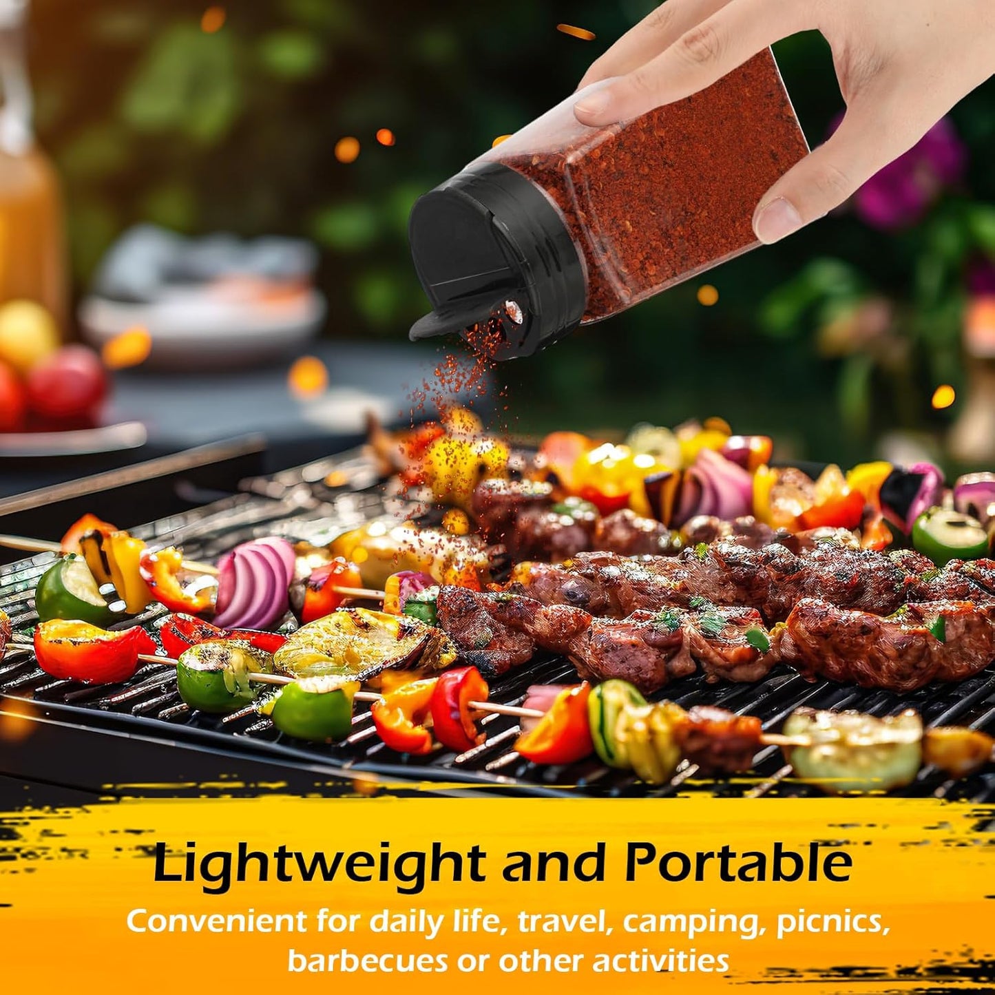 30 Pack Plastic Spice Jars with Shaker Lids Clear Seasoning Containers Spice Bottles for Kitchen Storing Spice Herbs Seasoning Powders(Cuboid,9.3 oz)