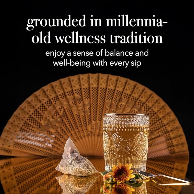 qìsane Honeysuckle Tea with Chinese Medicinal Plants - Dried Honeysuckle Flowers, Self Heal Spike, Lemon Verbena & Monkfruit to Help Support Detox & Ease Discomfort - 10 sachets (~30 cups)